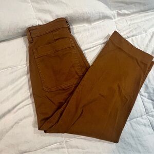 Everlane Jeans Womens 2 Yellow Mustard Straight Cropped Regular Trousers Boho
